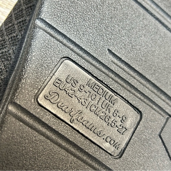 Dearfoams Men’s Easy Slip On Adjustable Slide Slippers 9-10 Medium Black - Picture 13 of 16